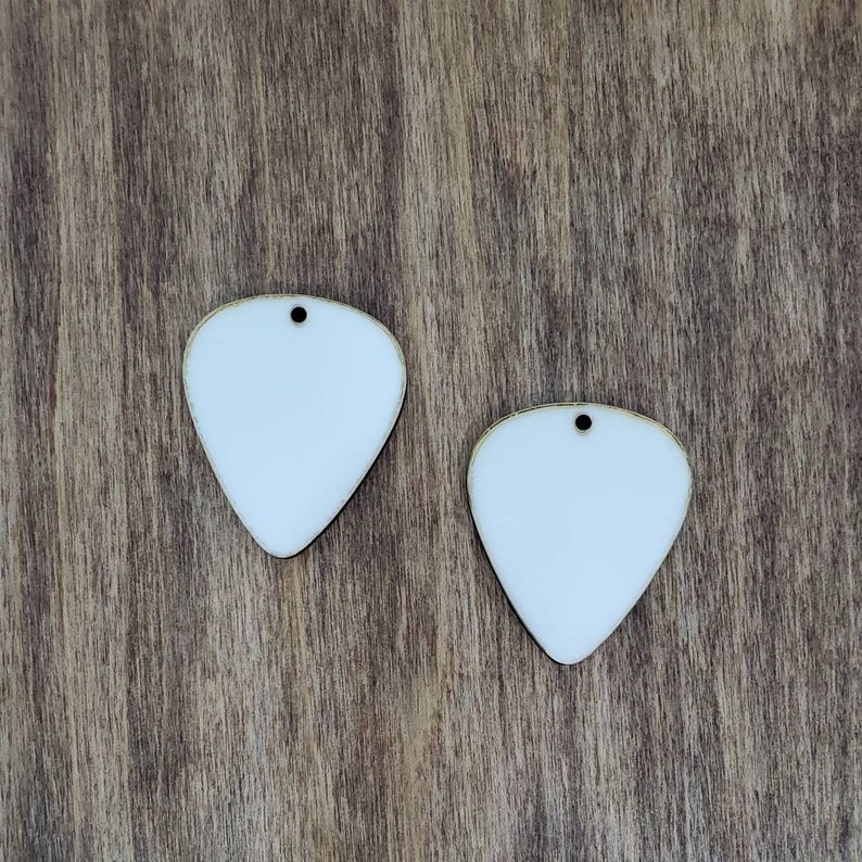 Sublimation hardboard blanks guitar pick earring sublimation Etsy