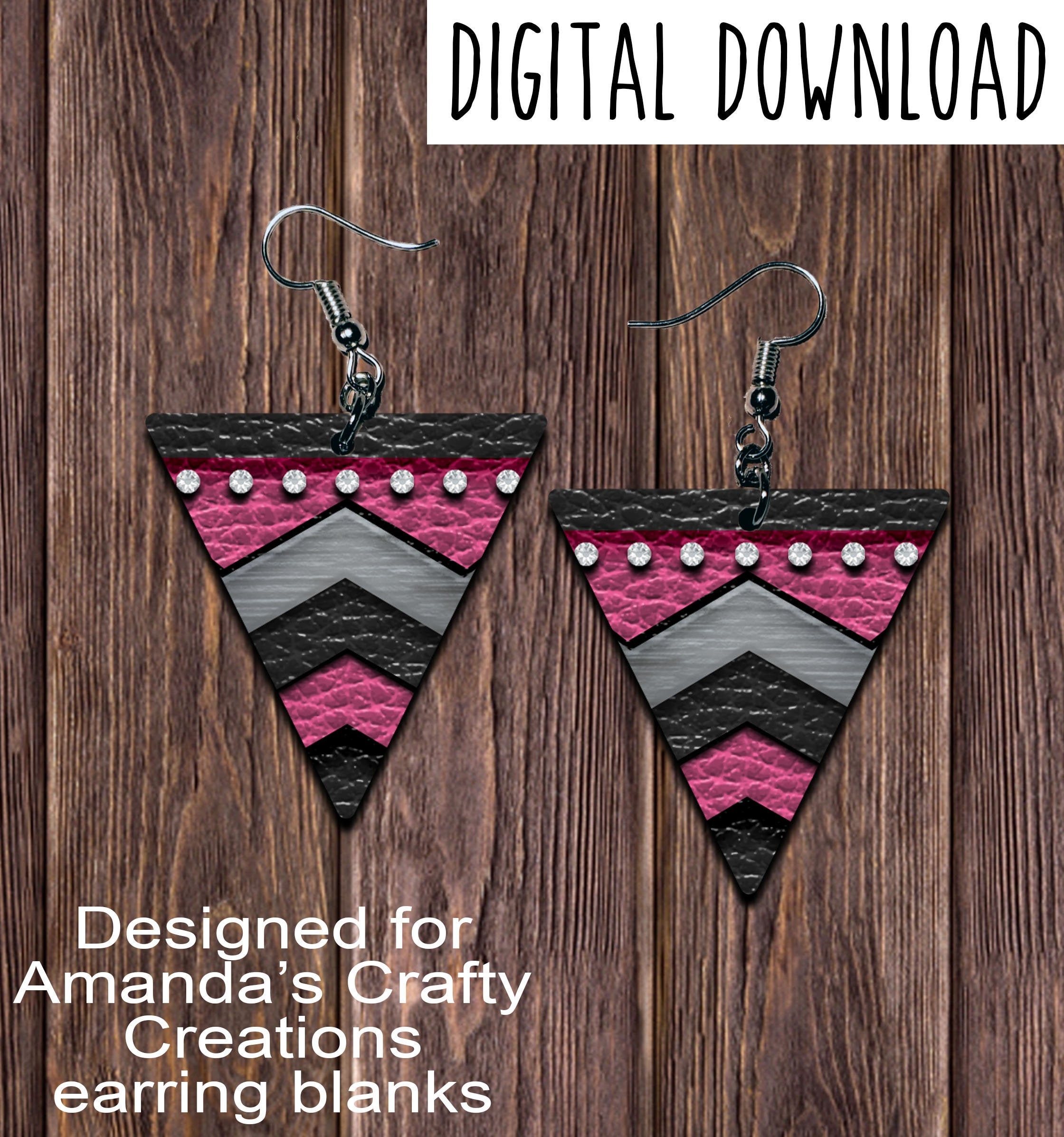Boucles D'oreilles Longues Pendantes Géométriques Argentées - 4 Triangles Isocèles Reliés
