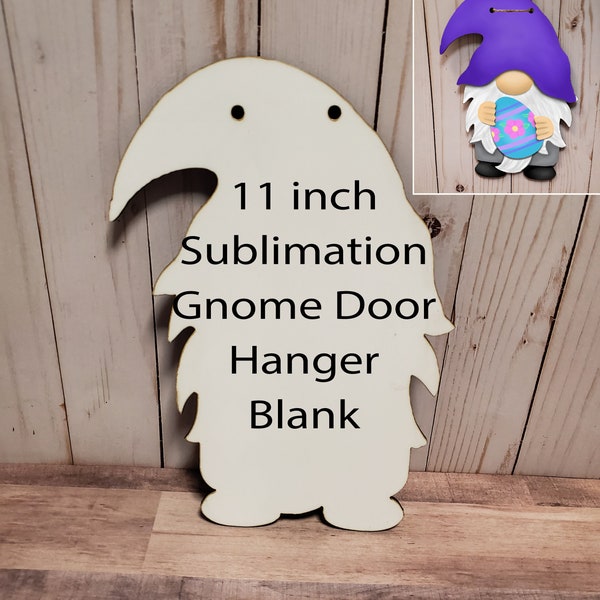 Door Hanger Sublimation hardboard blanks, Large Gnome door hanger sublimation hardboard blank, Interchangeable Door hanger sublimation blank