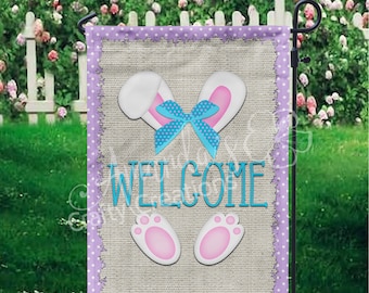 Easter Garden Flag, Garden Flag, Garden Decor, Easter Decor, Home Decor, Easter Bunny Decor, Holiday, Bunny Flag