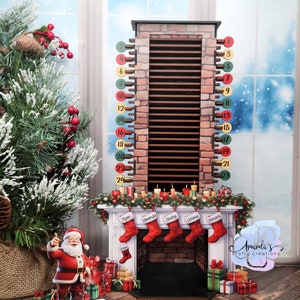 Weihnachts-Countdown, Interaktiver Countdown für Weihnachten, Adventskalender, Weihnachts-Adventskalender, Tägliche Adventsaktivitäten, Weihnachtsmann-Chimney