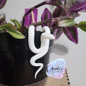 Whimsical 3D Printed Snake Pot Sitter | Plant Buddy for 6"-8" Pots | Multiple Colors Available