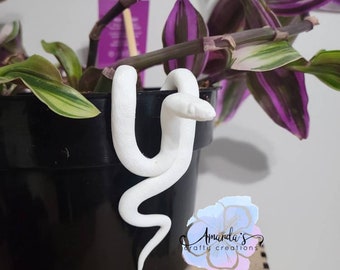 Whimsical 3D Printed Snake Pot Sitter | Plant Buddy for 6"-8" Pots | Multiple Colors Available