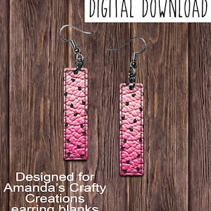 Earring Design, Bar Earring Design, watermelon leather look Sublimation Earring Design, Bar Earring Design