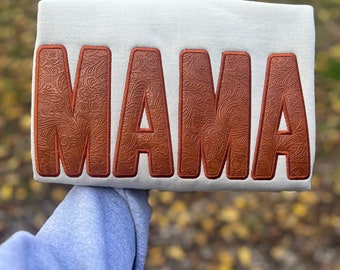 Mama Sweatshirt-Custom Embroidered Sweatshirt-Mother's Day Gift-Custom Sweatshirt-Crewneck Sweatshirt-Gift for Mom-Mom Sweatshirt-Mom Shirt