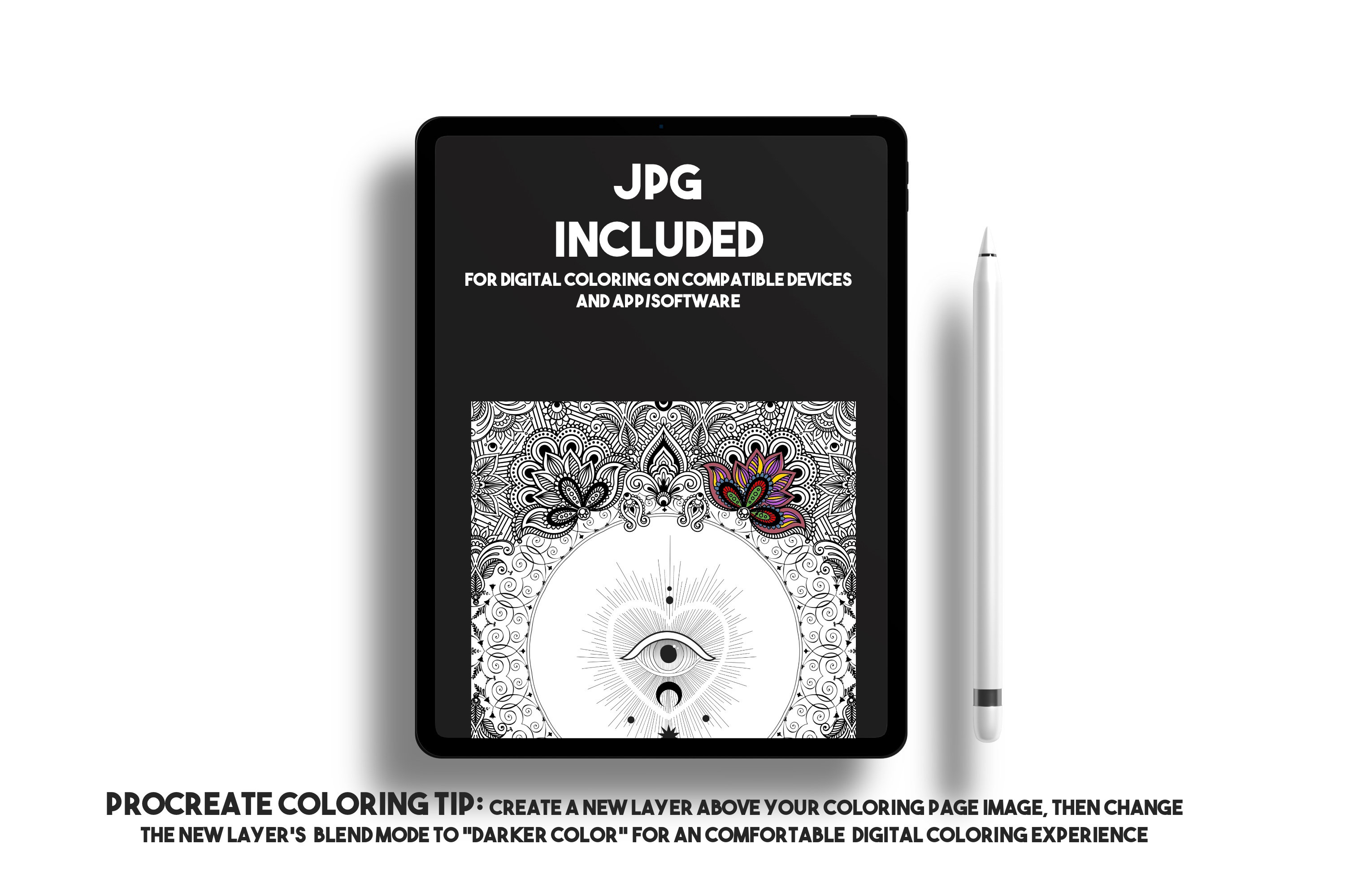 Evil Eye Mandala Adult Printable Coloring Page Digital | Etsy