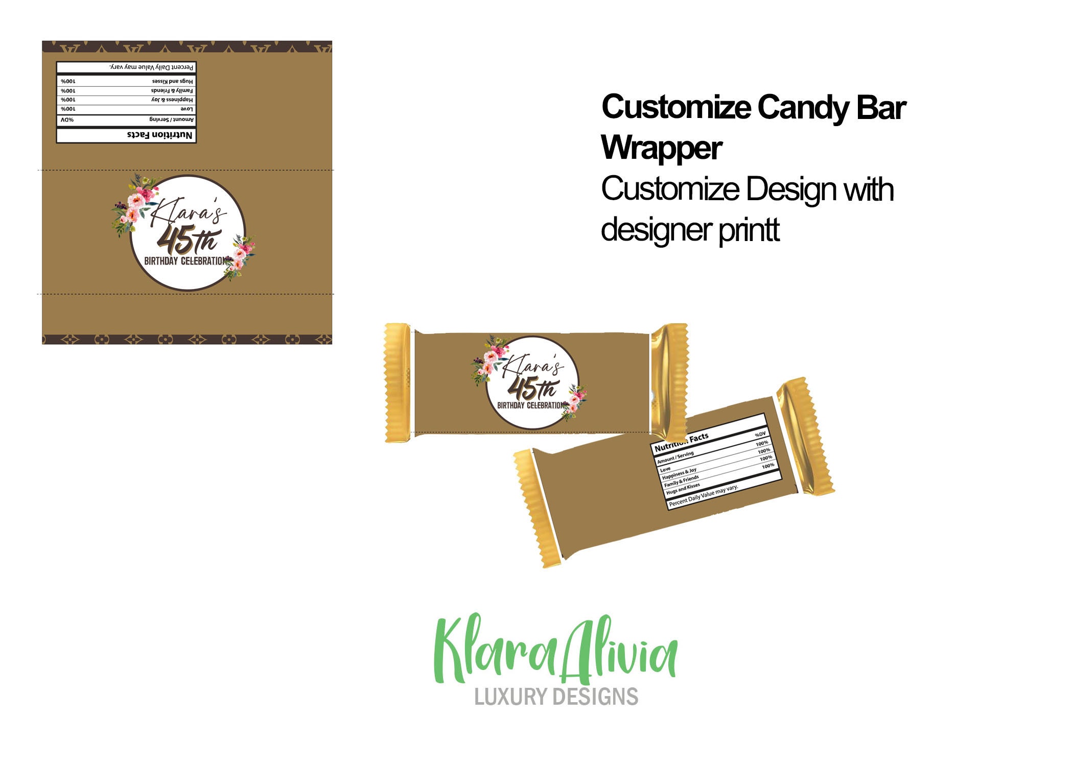 Custom Candy Wrapper Etsy