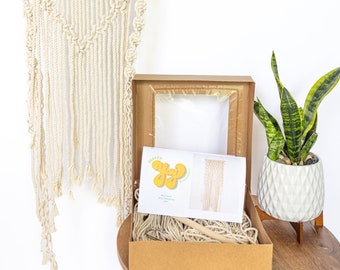 Macrame wall hanging kit and supplies- great DIY gift!