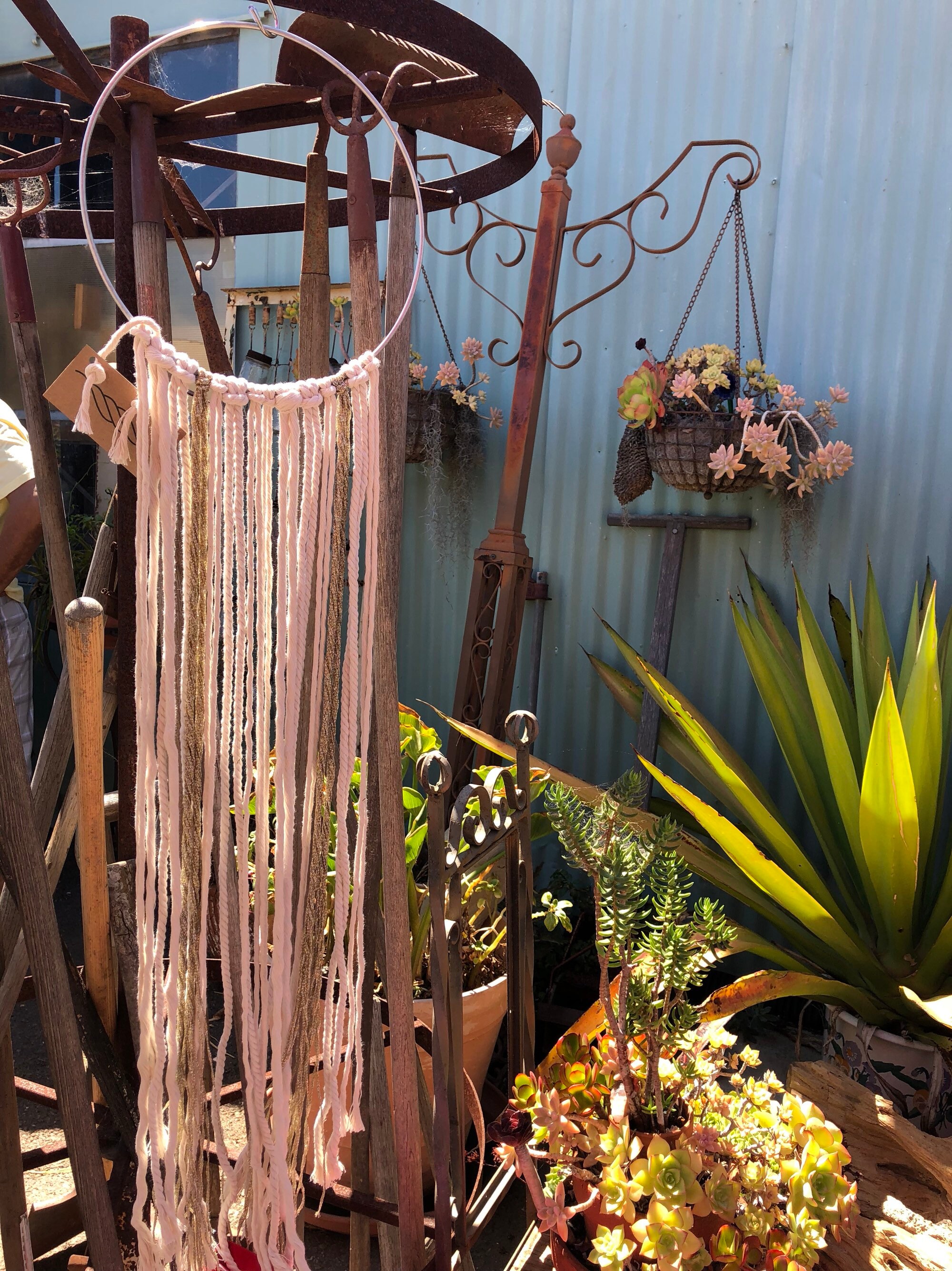 Macrame on a hoop Etsy