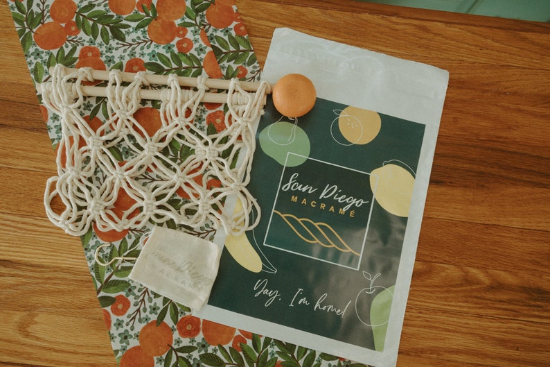 The Original Macrame Fruit Hammock, Hanging Fruit Basket image 9