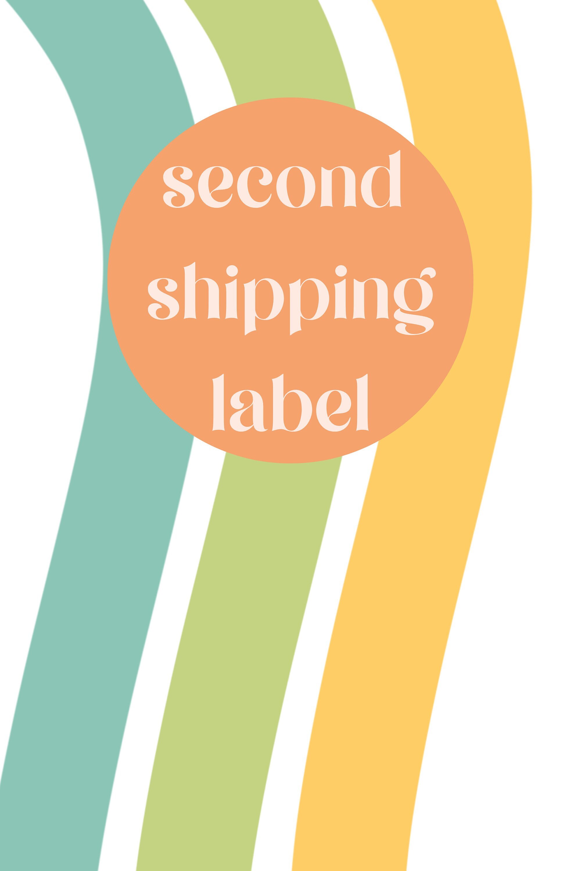 Second Shipping Label - Etsy