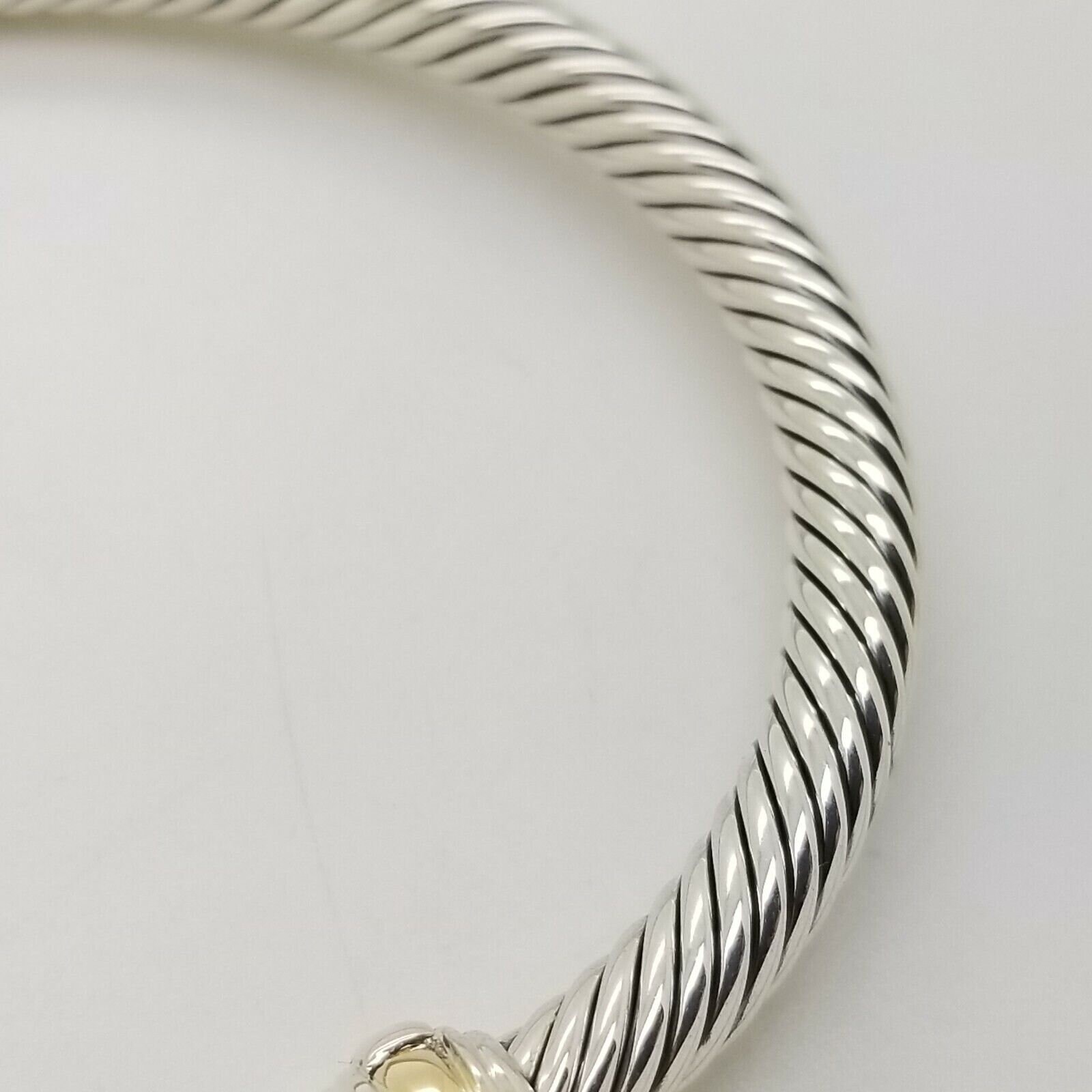 David Yurman 5mm Classic Cable Sterling Silver & 14k Gold Dome - Etsy