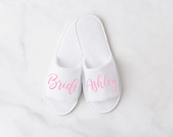 plain white spa slippers