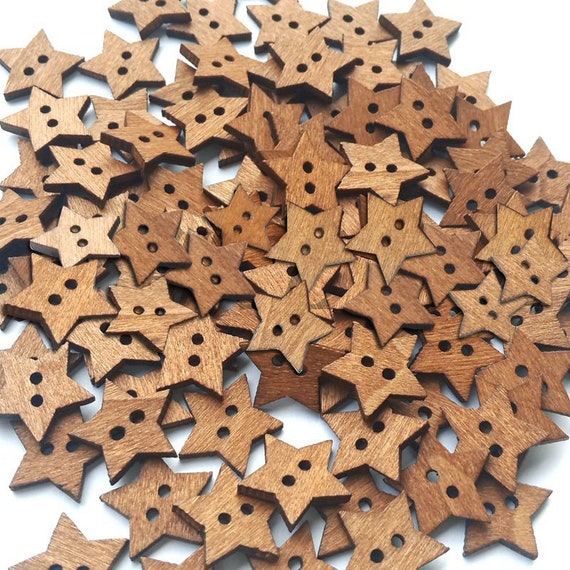 100Pcs Baby Kids Mixed Resin Pentagram Star Button Sewing DIY Scrapbooking /<