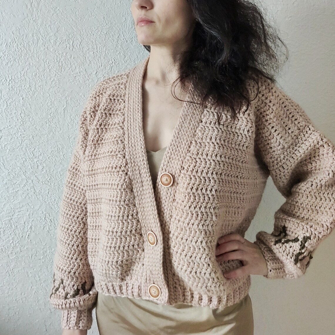 Crochet Cardigan Pattern chunky cropped cardigan Etsy