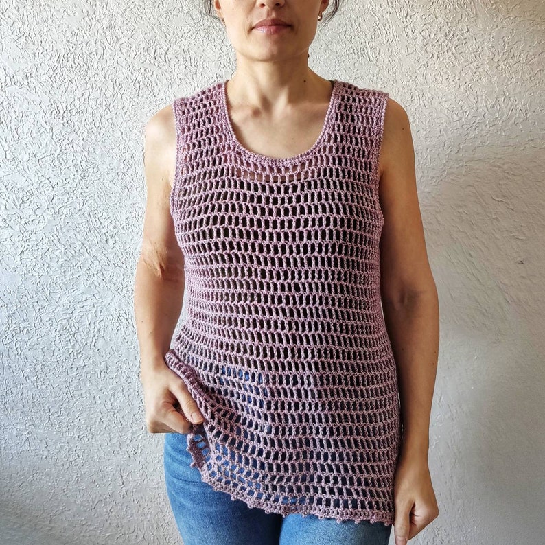 Crochet Top Pattern mesh top pattern easy crochet top Etsy