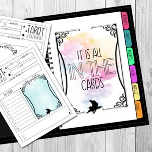 Diario de Tarot Simple / Planificador / Diario de Lectura / Rastreador