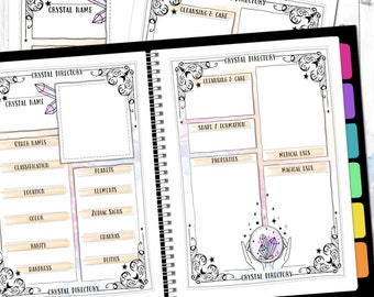 Crystal Worksheet  |  Blank Grimoire Page | Magic | Witchcraft Basics | Instant Download | Printable Crystals Page | Book Of Shadows