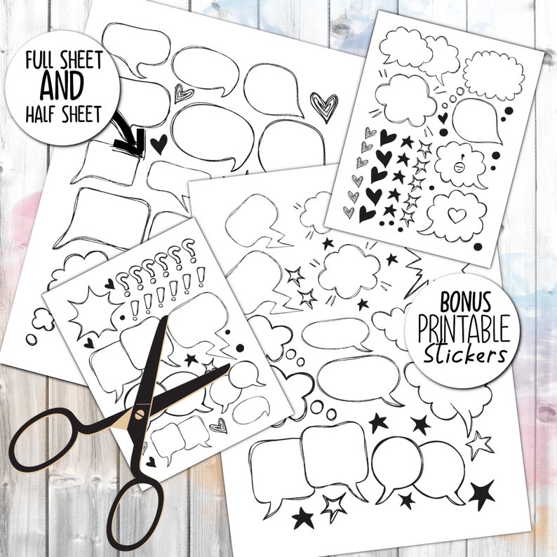 Comic Book Printable Template Manga Panels Notes Drawing