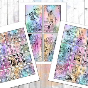 Rider Waite Tarot Cards | Printable Tarot Deck | Tarot Reading Sheets ...