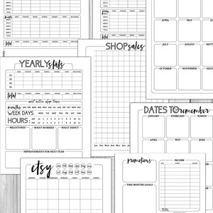 COMPLETE Etsy Shop Printable Planner - Etsy