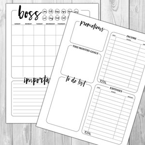 COMPLETE "Boss Biz" Printable Business Planner image 2