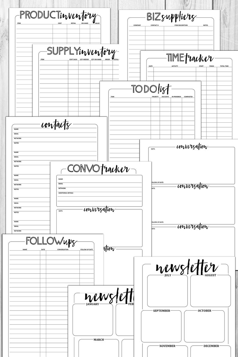COMPLETE "Boss Biz" Printable Business Planner image 9