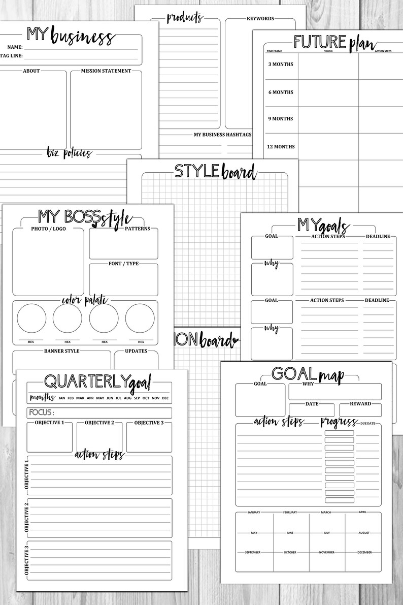 COMPLETE "Boss Biz" Printable Business Planner image 5