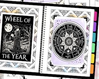 Sabbat Celebration Planner | Wheel of the Year | Wicca Pagan Witch Printable Inserts | Grimoire Style Pages | Book of Shadows | PDF Download