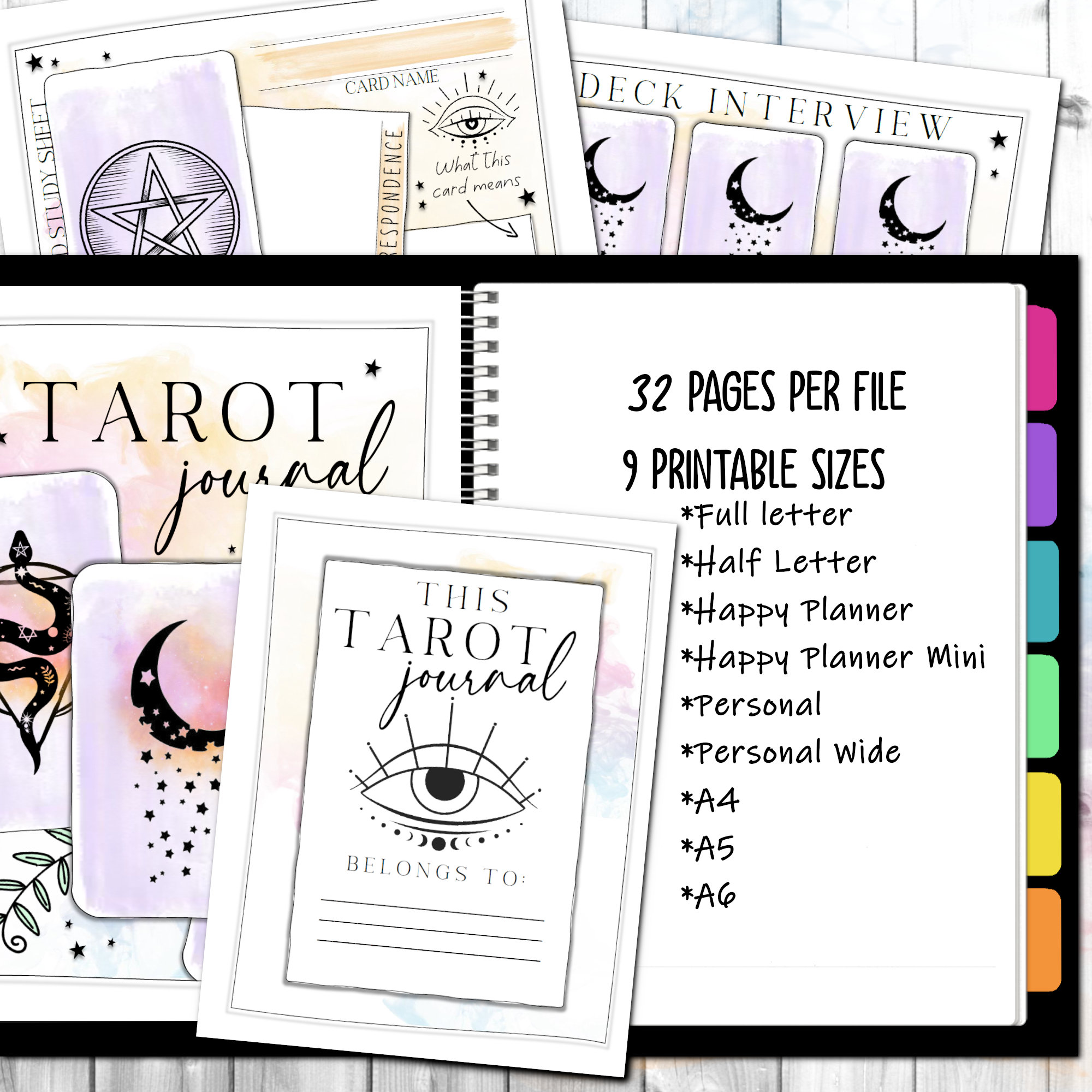 Tarot Journal Tarot Spreads Tarot Workbook Tarot Diary - Etsy Australia