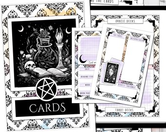 Tarot and Oracle Journal | Grimoire Style Planner | Tarot Card Reading Tracker | Oracle Notes | Divination Log | Pastel Gothic | PDF