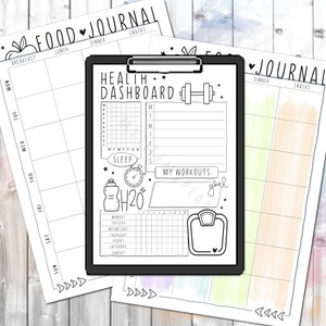 Weekly Health and Fitness Planner | Food Journal | Water Tracker | Workout Tracker | Sleep Tracker | Weight Tracker | Weekly Goals | PDF image 6