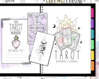 The Ultimate Tarot Journal | Study Worksheets | Meaning & Correspondence Cheatsheets | Multiple Card Layouts | Prompts | Printable Stickers