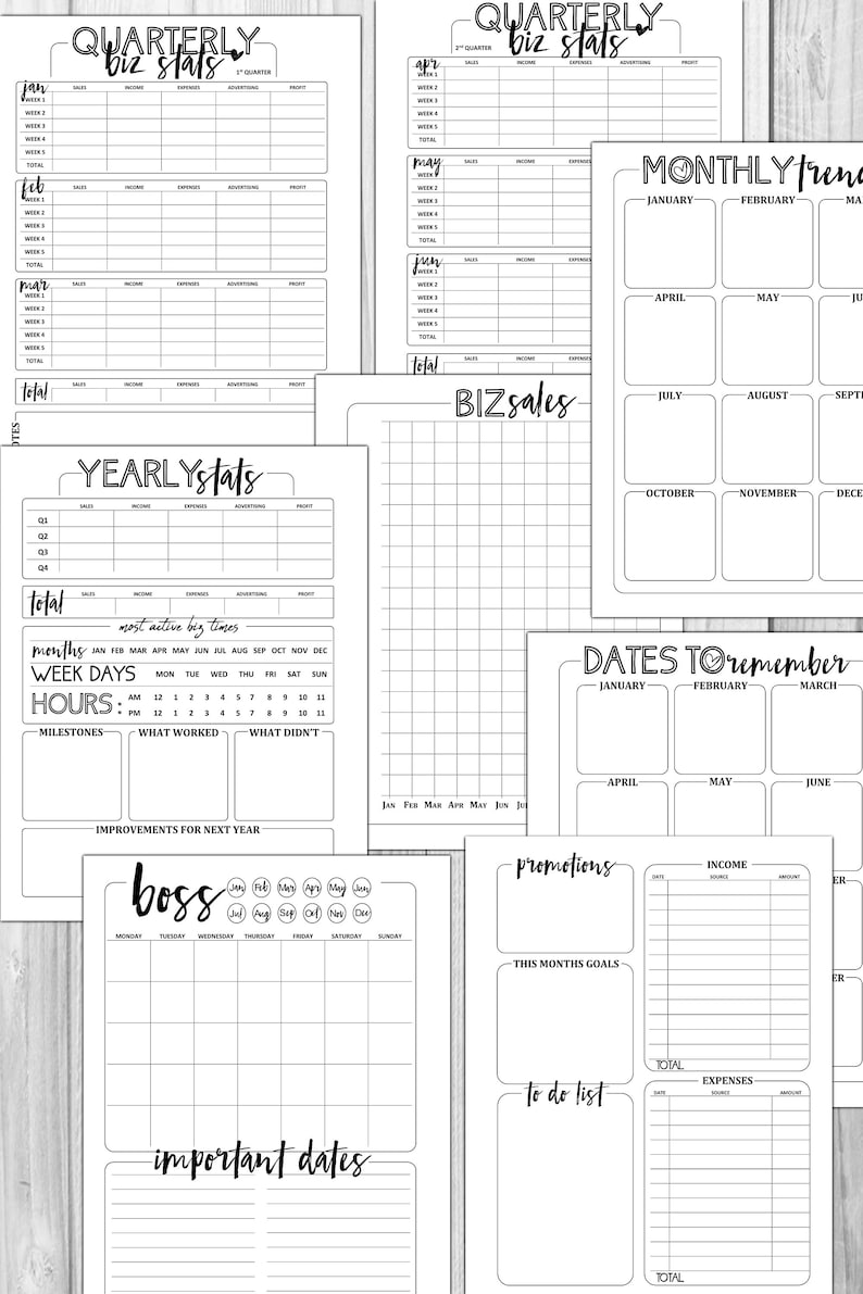COMPLETE "Boss Biz" Printable Business Planner image 6