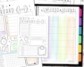 Weekly Health and Fitness Planner | Food Journal | Water Tracker | Workout Tracker | Sleep Tracker | Weight Tracker | Weekly Goals | PDF