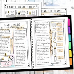 Kaars Magic Mystic Smoke Grimoire-pagina's / Book Of Shadows / Kleuren / Vlamlezen / Ritueel / Spell Casting / Heks / Hekserij afdrukbaar