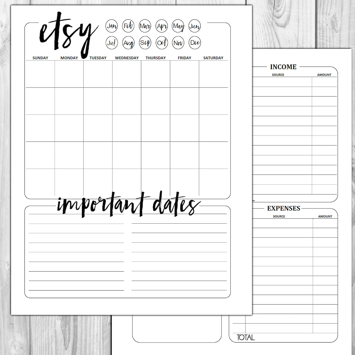 COMPLETE Etsy Shop Printable Planner | Etsy
