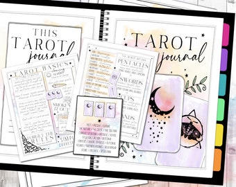 Tarot Journal | Tarot Spreads | Tarot Workbook | Tarot Diary | Card Reading | Study Sheets | Worksheets | Mystic Smoke Grimoire | PDF