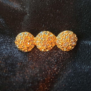Vintage Gold Crystal Rhinestone Brooch - 1&quot; Dress Coat & Scarf Pin, Unique Design, Estate Very Good Condition, Gift for Special Occasion