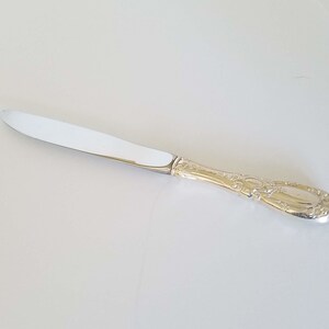 Towle King Richard Sterling Silver Flatware - Modern Hollow Place Size Knife - 8 3/4 Inch