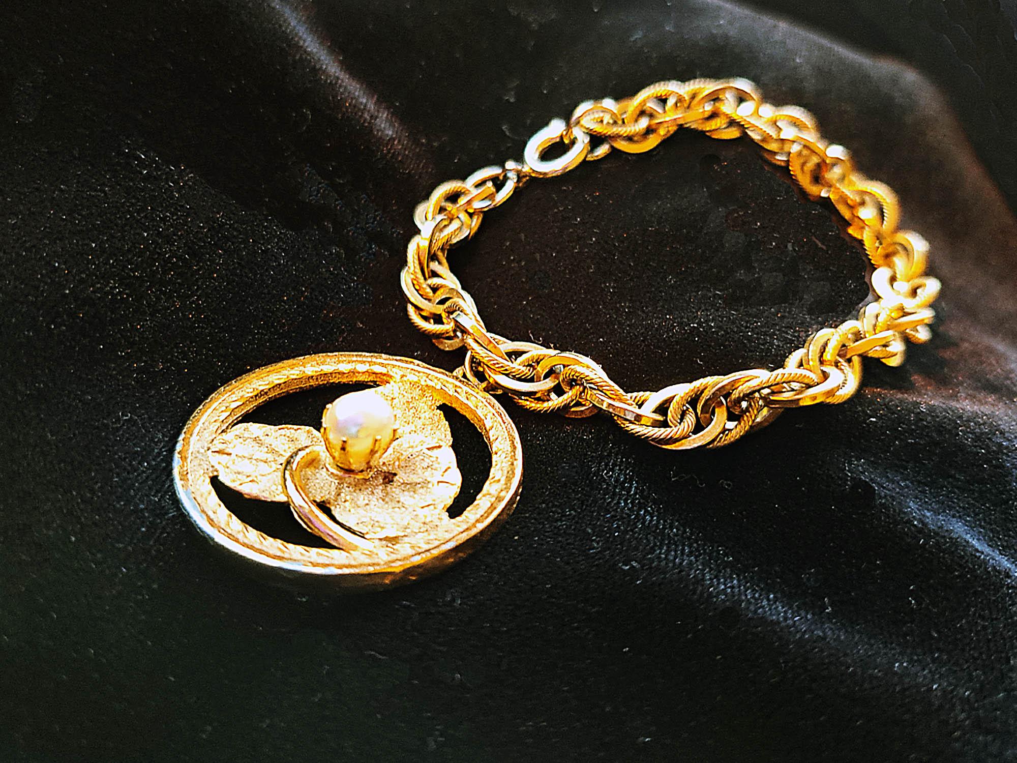 Bracelet Vintage Signé KRAMER 3 Rangs Argenté - Occasion - Qualité Supérieure
