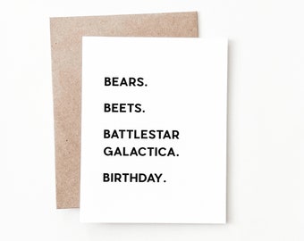 The Office Birthday Card, The Office TV Show Birthday Gift for Him or Her