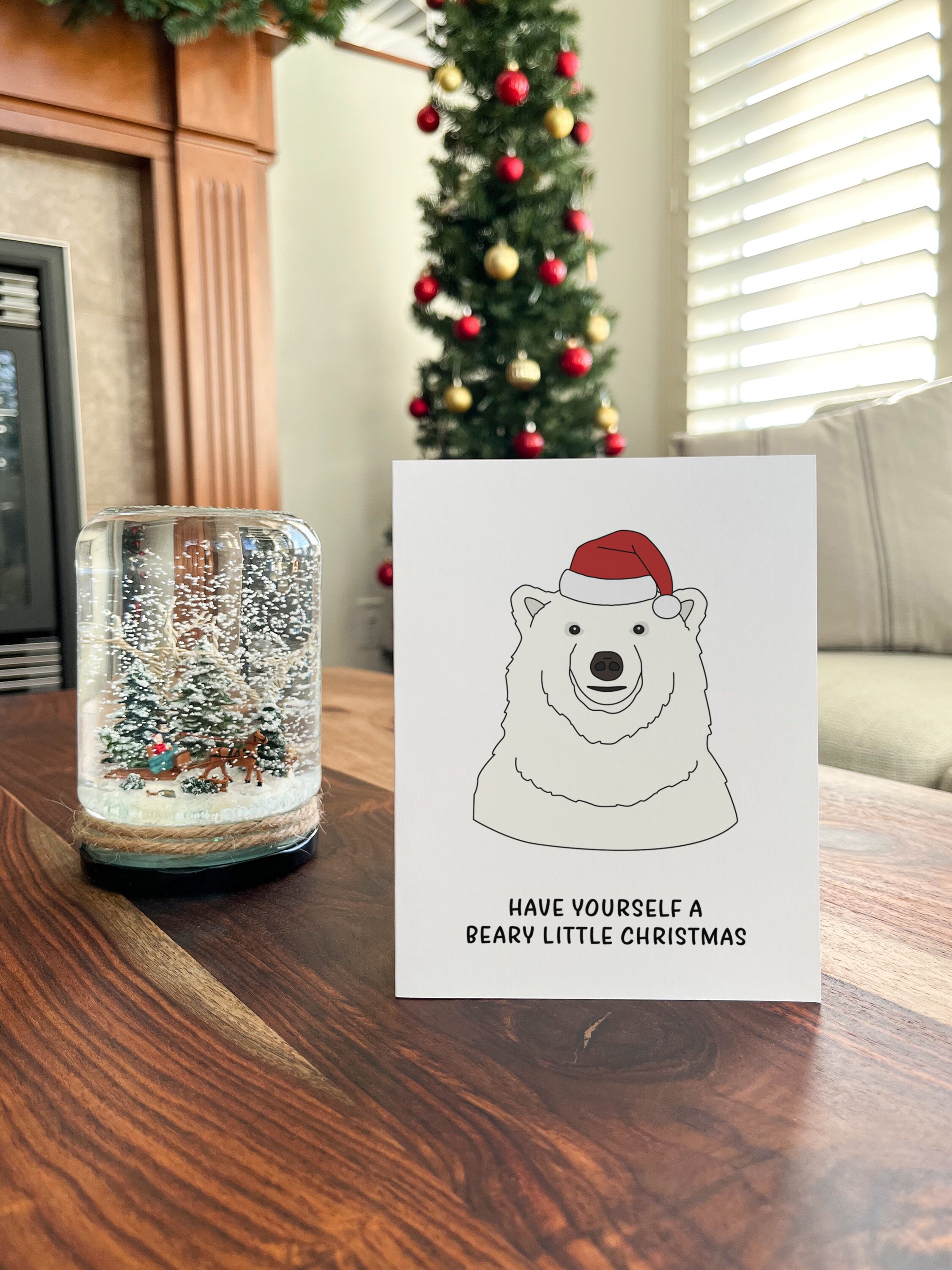 Weihnachtskarte Eisbär – Für Die Großnichte, 210 X 148 Mm, 350g/m² Leinenkarton