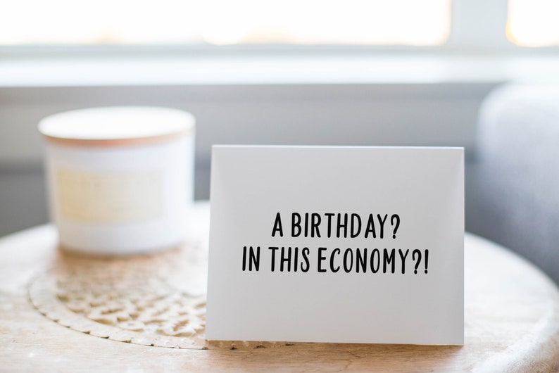 Funny Economy Birthday Card, Birthday Gift for Him or Her zdjęcie 6