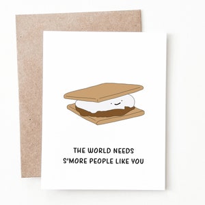 Funny Smores Thank You Card, Thank You Gift for Him or Her image 1