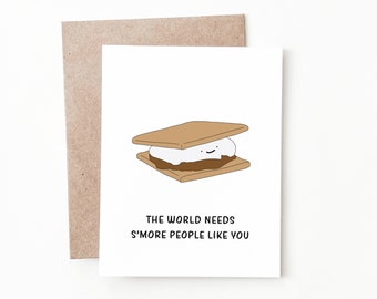 Funny Smores Thank You Card, Thank You Gift for Him or Her