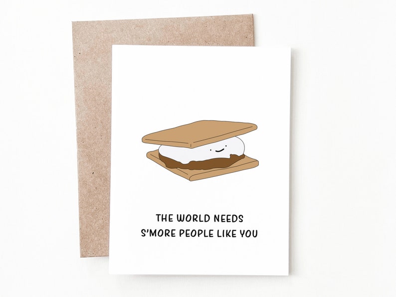 Funny Smores Thank You Card, Thank You Gift for Him or Her image 1