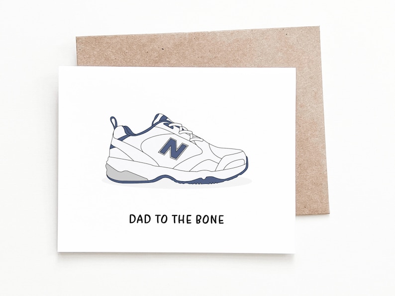 Funny Father's Day Card For Dad, Old Man Shoes Gift For Dad image 1