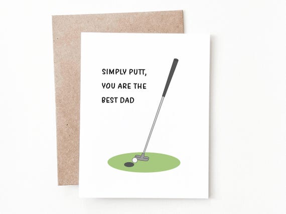 Simply Putt Golfing Father's Day Card