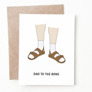 Carte de fête des pères amusante pour papa, cadeau chaussettes et sandales pour papa